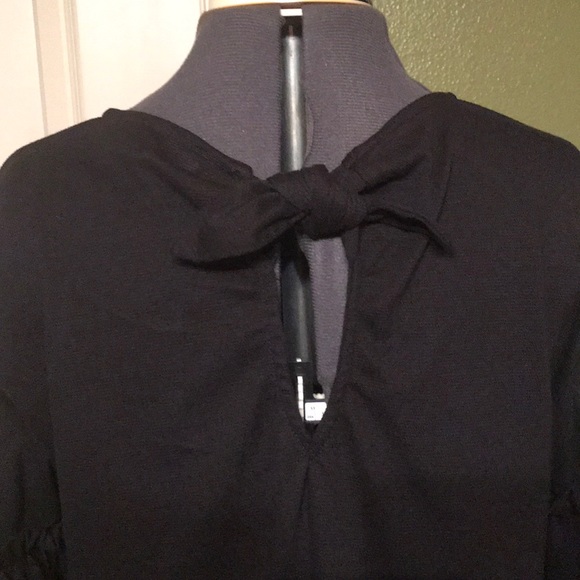 Black Top with Ruffle Sleeves - Picture 5 of 5